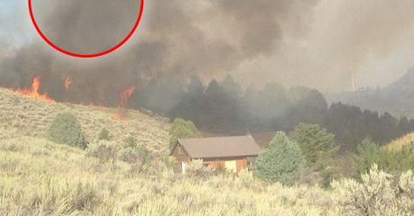 After Escaping A Fire, She Spotted Something Terrifying In The Air Above The Flames