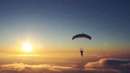 This woman encountered a small problem while skydiving