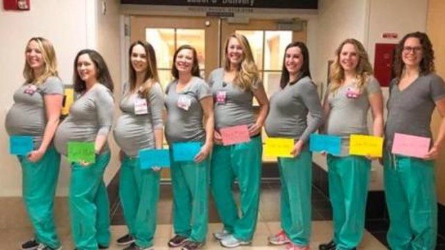 These 9 Maternity Nurses All Got Pregnant At The Same Time