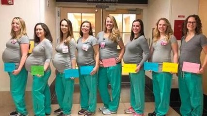 These 9 Maternity Nurses All Got Pregnant At The Same Time