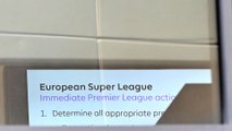 Football supporters protest new European Super League