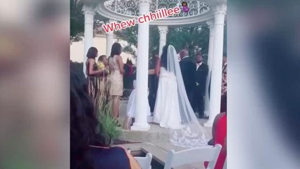 Bride's wedding day ruined by crasher with a shocking announcement