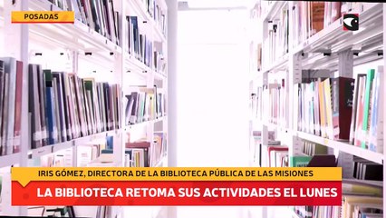 La biblioteca retoma sus actividades el lunes