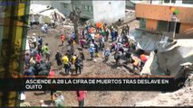 teleSUR Noticias 17:30 05-02: Suman 28 los fallecidos tras deslave en Quito