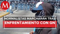 Estudiantes normalistas preparan una marcha en Chilpancingo