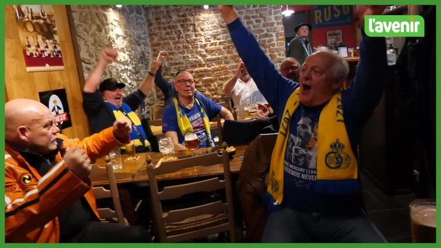 Le match de l'Union Saint-Gilloise suivi par son fan club de Fosses-la-Ville