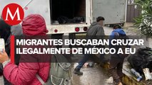 En Veracruz, rescatan a más de 300 migrantes que viajaban hacinados en un tráiler
