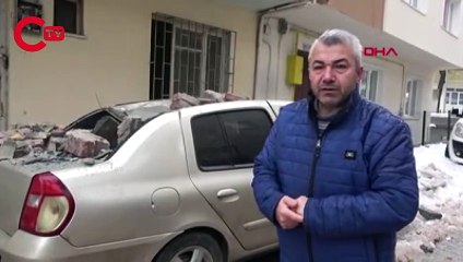 Tüm birikimiyle aldığı otomobilin üzerine balkon çöktü