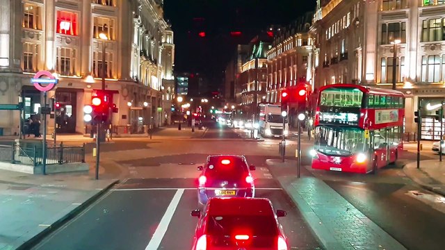 Traffic In London Street At Night