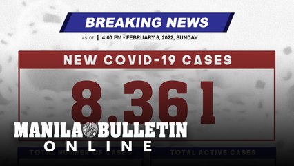 DOH reports 8,361 new cases, bringing the national total to 3,609,568, as of FEBRUARY 6, 2021