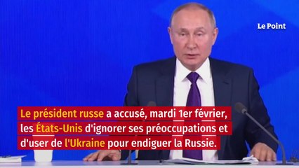 Ukraine : Poutine "espère" une solution mais brocarde les Etats-Unis