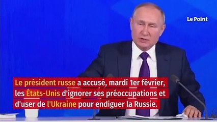 Ukraine : Poutine "espère" une solution mais brocarde les Etats-Unis