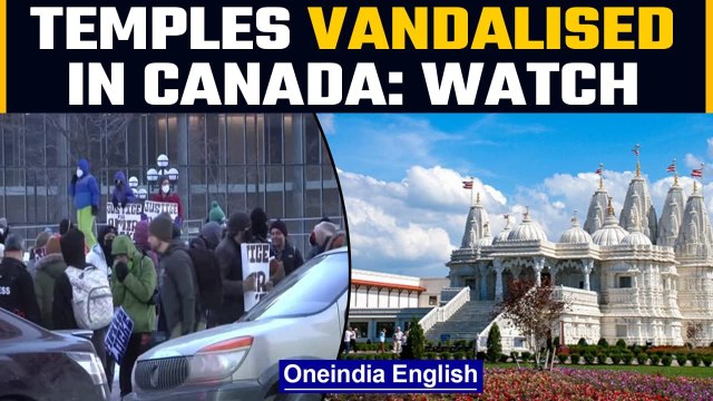 Canada: Temples vandalised and burgled in Greater Toronto area | Watch CCTV footage | Oneindia News