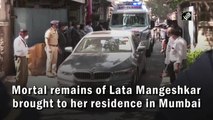 Mortal remains of Lata Mangeshkar brought to her residence in Mumbai