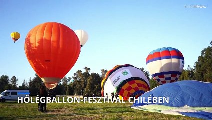Hőlégballon-fesztivál Chilében