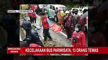 Video herunterladen: Bus Pariwisata Tabrak Tebing di Imogiri, Kepala SAR Yogyakarta: Rombongan Bus dari Solo