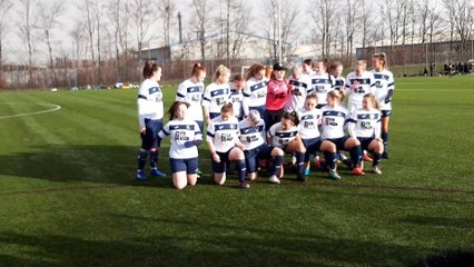 Val McDermid at first game of McDermid Ladies FC