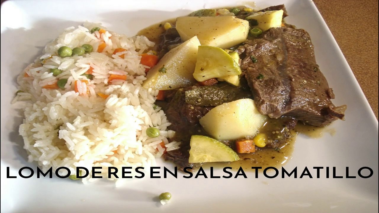 LOMO DE RES EN SALSA DE TOMATILLO - GUISO DE RES(dm)