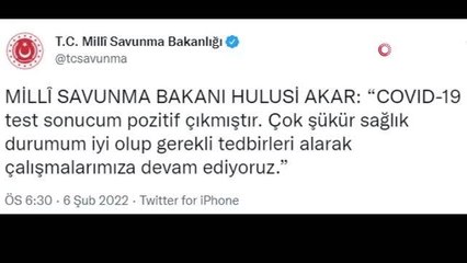 Son dakika haber: Milli Savunma Bakanı Hulusi Akar korona virüse yakalandı