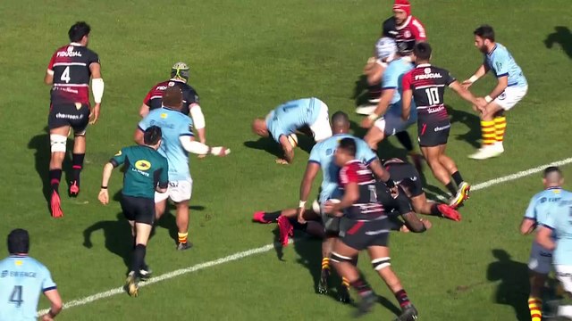 TOP 14 - Essai de Sacha LOTRIAN (USAP) - USA Perpignan - Stade Toulousain - J17 - Saison 2021/2022
