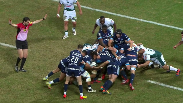 TOP 14 - Essai de Brandon PAENGA AMOSA (MHR) - Montpellier Hérault Rugby - Section Paloise - J17 - Saison 2021/2022