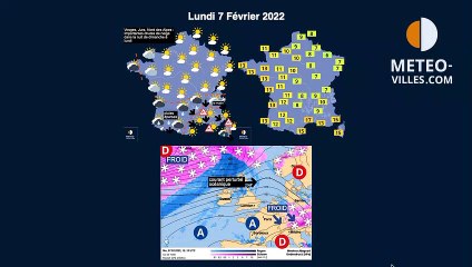 prévisions météo du dimanche 6 février 2022