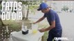 Venezuelano faz sucesso vendendo suco de laranja na Cidade Velha