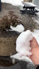 Hot Coil Rapidly Melts Snow