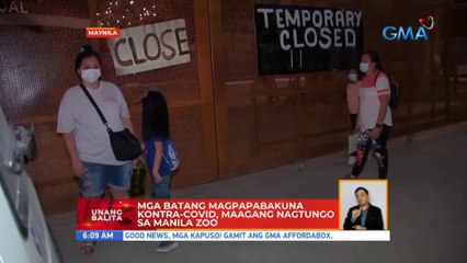 Mga batang magpapabakuna kontra-COVID, maagang nagtungo sa Manila Zoo | UB