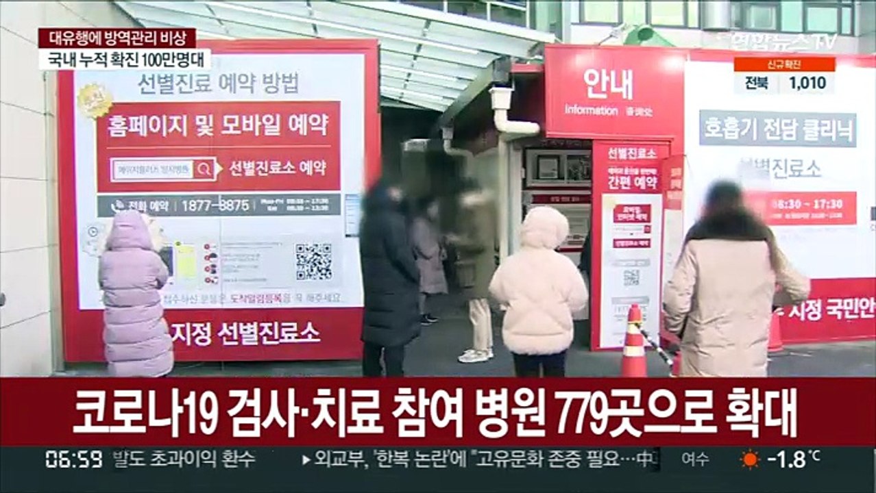 코로나19 검사·치료 참여 병원 779곳으로 확대