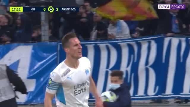 Milik hat-trick sees OM down Angers