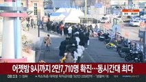 어젯밤 9시까지 2만7,710명 확진…동시간대 최다