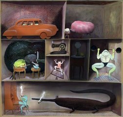 "Amphibian House N1", la primera pieza de la colección de NFTs del universo absurdo y surrealista del ilustrador santafesino @decur
