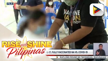 Higit 60% ng mga edad 12-17, fully vaccinated na vs COVID-19