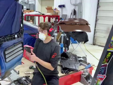 Tesla Model Y rear side members replacement on Celette Sevenne bench with Universal Jig Cameleon