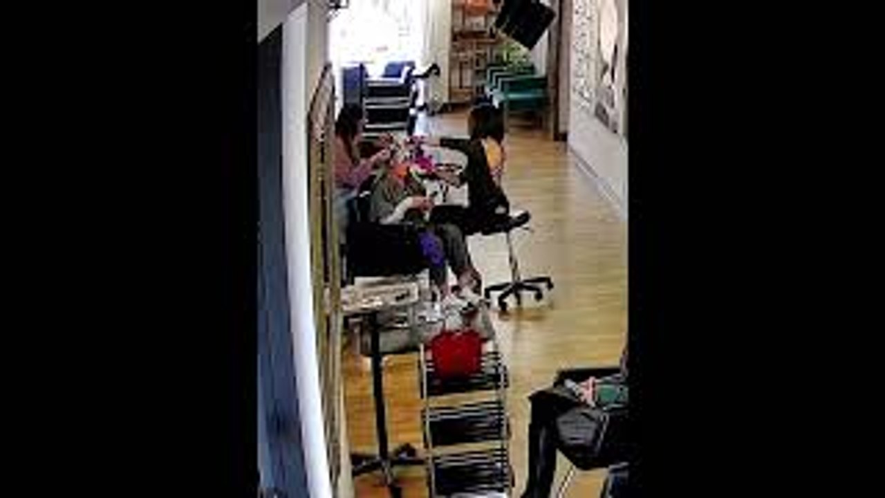 Hairstylist's Stool Suddenly Breaks