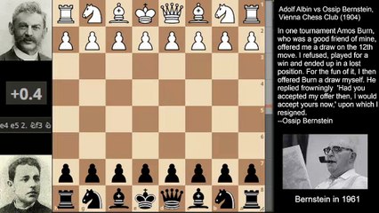 Ossip Bernstein delivers an Epaulette mate against Adolf Albin