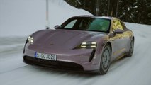 Porsche Taycan Sport Turismo in Frozen Berry Driving Video
