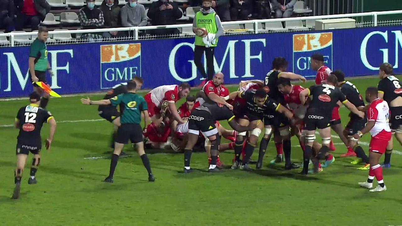 TOP 14 - Essai de Rémi PICQUETTE (SR) - Biarritz Olympique - Stade Rochelais - J17 - Saison 2021/2022