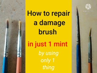 How to fix damage paint bursh in just one mint
