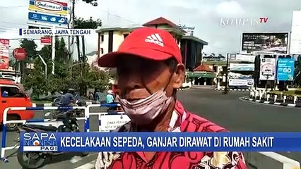 Saksi Sebut Ganjar Pranowo Alami Kecelakaan Sepeda di Ujung Jembatan Banjir Kanal Barat Semarang