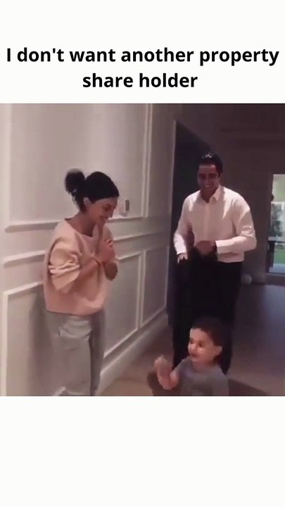 Don't want another share holder | Funny baby reaction on sharing his mother with his daddy