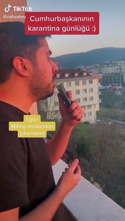 TikTok fenomeni karantinadaki Erdoğan’ı taklit etti
