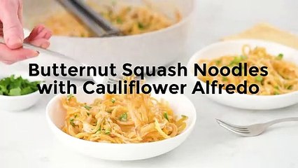 Butternut Squash Noodles with Cauliflower Alfredo