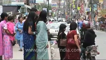 Nepali women wearing sarees!