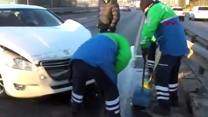 İstanbul'da trafiği kilitleyen kaza