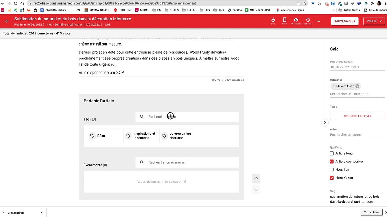 Test creation vidéo DM