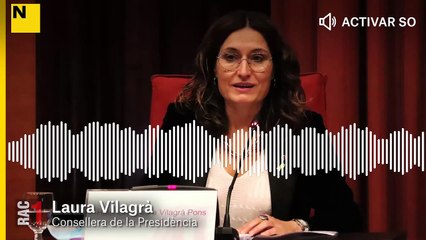 Vilagrà demana "recompondre l'entesa entre independentistes" pel cas Juvillà