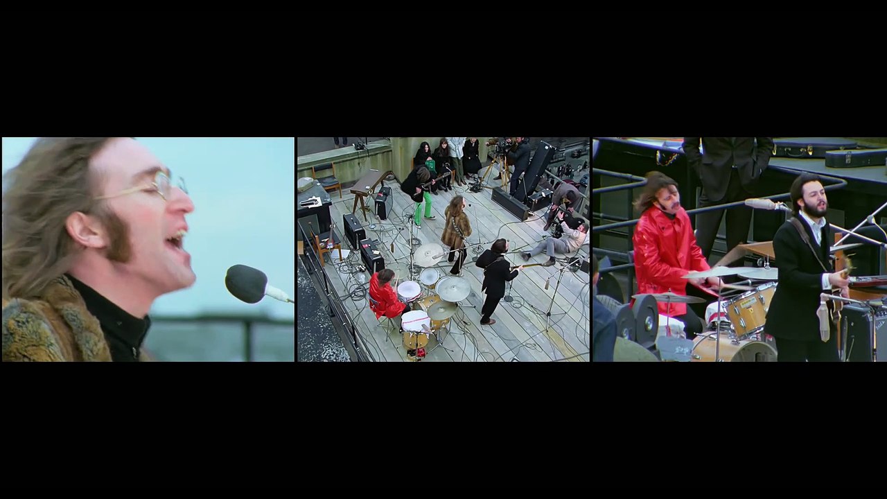 The Beatles Get Back Rooftop Concert Clip - Traveling on the One After 909