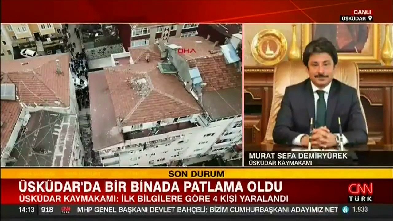 Üsküdar'da binada patlama meydana geldi